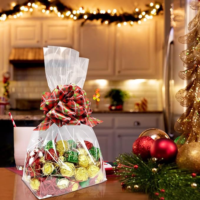 Morepack Gusseted Flat Bottom Cellophane Bags 7x4x14 Inch 50Pcs | with Paper Insert - Image 4