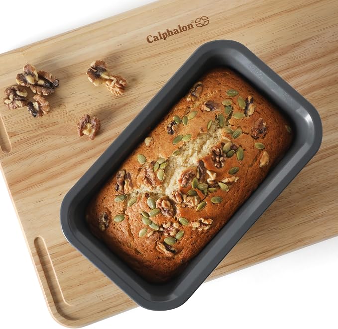 Calphalon Legacy Loaf Pan, 9 x 5 Inch Baking Pan, Kitchen Bread Pan, Nonstick Heavy Gauge Steel PFOA-Free Bakeware for Even Baking, Bread and Meatloaf Pan, Oven Safe, Easy Clean - Image 2