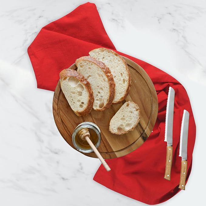 Urban Villa Kitchen Towels Cotton Dish Towels 27”x27” (Set of 12) Red - Image 5