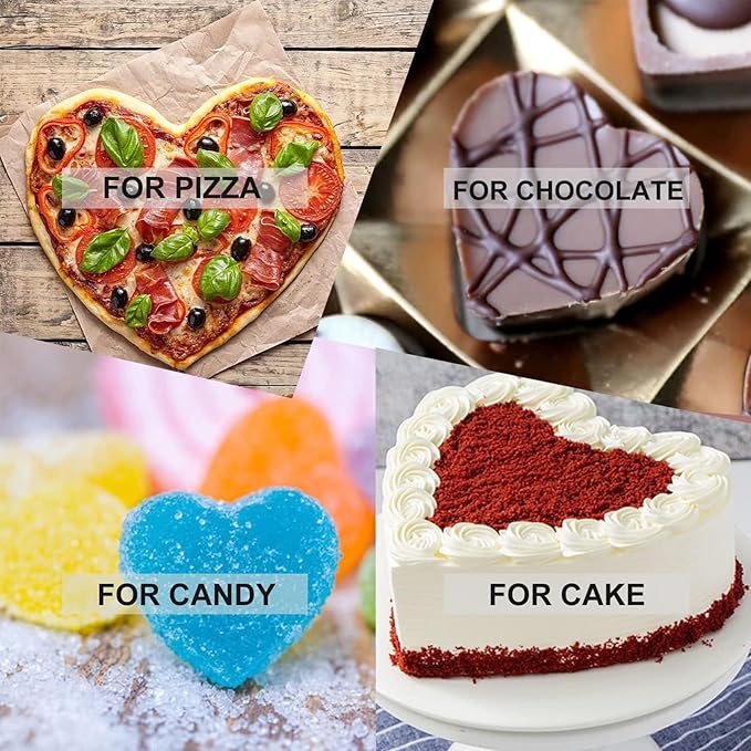 Heart Silicone Cake Pans - Non-Stick, Reusable Molds for Cheesecake, Brownies & More - Perfect for Valentine's Day (1 Pack)