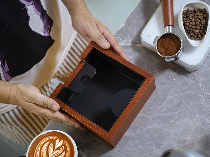 58mm Espresso Kit for Breville Dual Boiler, Oracle, Jet – Rosewood Bottomless Portafilter, Spring-Loaded Tamper, Adjustable Coffee Leveler, Wooden Tamping Station Organizer & Knock Box