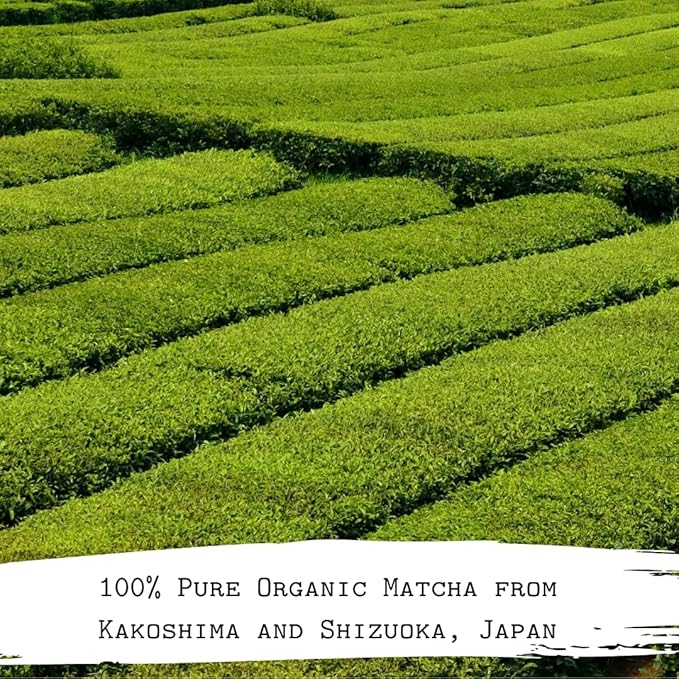 Organic Ceremonial Grade Matcha Powder – First Harvest Stone-Ground Green Tea from Uji & Kagoshima, Japan | USDA Organic | Premium Antioxidant Superfood | 30g Tin