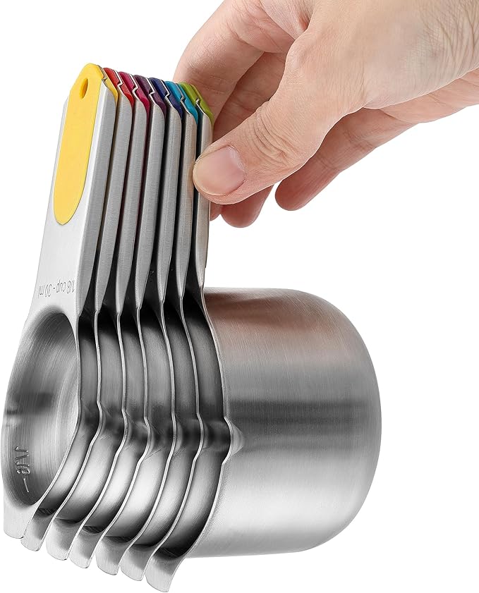 Spring Chef 15 Magnetic Measuring Cups & Spoons Set, Patented, Multicolor | Stackable Stainless Steel Measuring Cups & Heavy Duty Metal Measuring Spoons with Levelers for Dry & Liquid Ingredients - Image 9