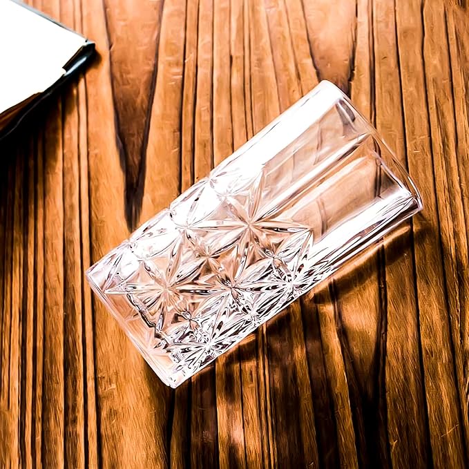 Highball Glasses - Water Glasses Set of 6-14 Ounce Collins Tall Beverage Cups Glassware for Drinks, Coctail, Water, Beer, Soda - Image 6