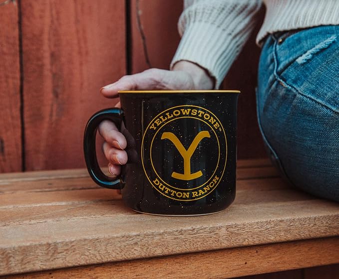 Silver Buffalo Yellowstone Dutton Ranch Ceramic Camper Mug | BPA-Free Coffee Cup For Espresso, Tea | Holds 20 Ounces - Image 6
