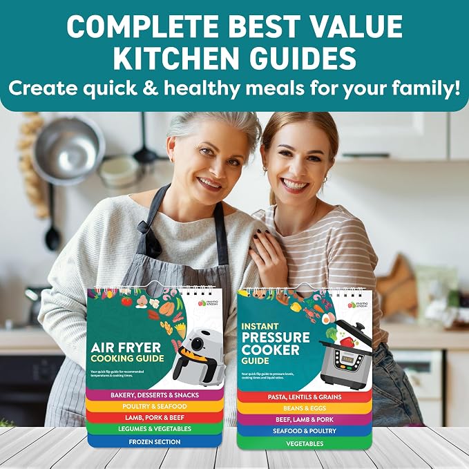 Air Fryer & Instant Pot Magnetic Cooking Guides - 7" x 6" Each - Set of 2 Instant Pot Air Fryer Accessories Cook Books - Airfryer Kitchen Accessories & Kitchen Gadgets 2026 - Image 2
