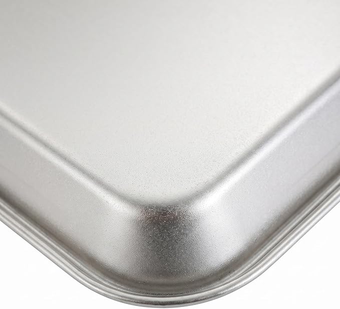 ibasenice 4pcs Stainless Steel Bakeware, Non-Stick Baking Cake Trays for Toaster Oven: 6.3 X 5.5" Multipurpose Pastry Making Sheet for Bread/Cookie Baking - Image 3