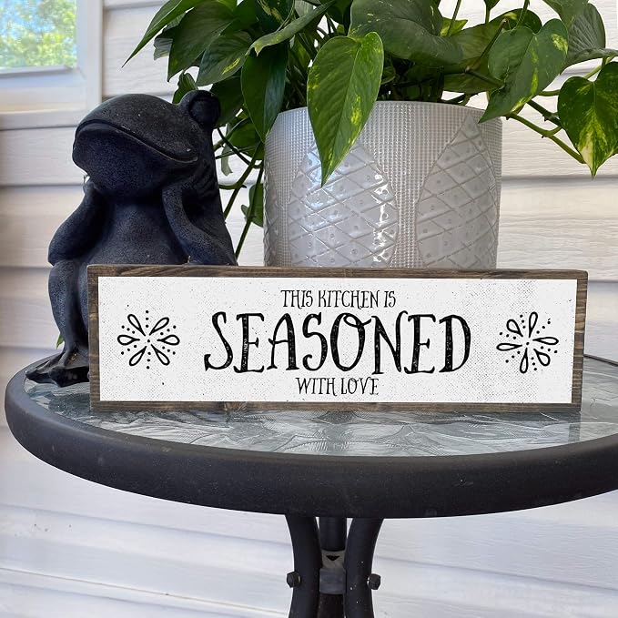 Kitchen Wood Signs (Medium - Wood And Metal, This Kitchen is Seasoned With Love) - Image 7