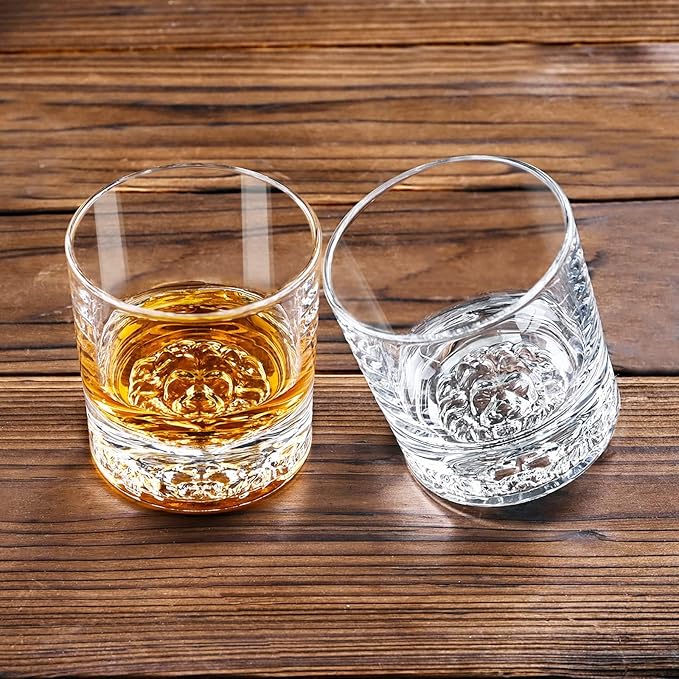 PARACITY Whiskey Glasses with Lion Pattern, Set of 2 | Old fashioned rocks glassware for bourbon and cocktails, suited to bars, parties and relaxed pours at home - Image 4