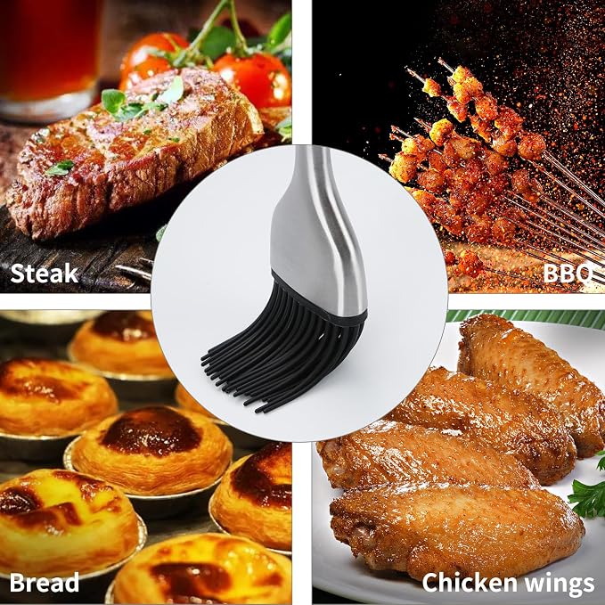 DOCBLACK Baking Sheet with Wire Rack and Silicone Pastry Basting Brush Set, Stainless Steel Cookie Sheet Baking Tray & Cooling Rack & Silicone Food Brush for Cooking and Oven, Dishwasher Safe -Silver - Image 6