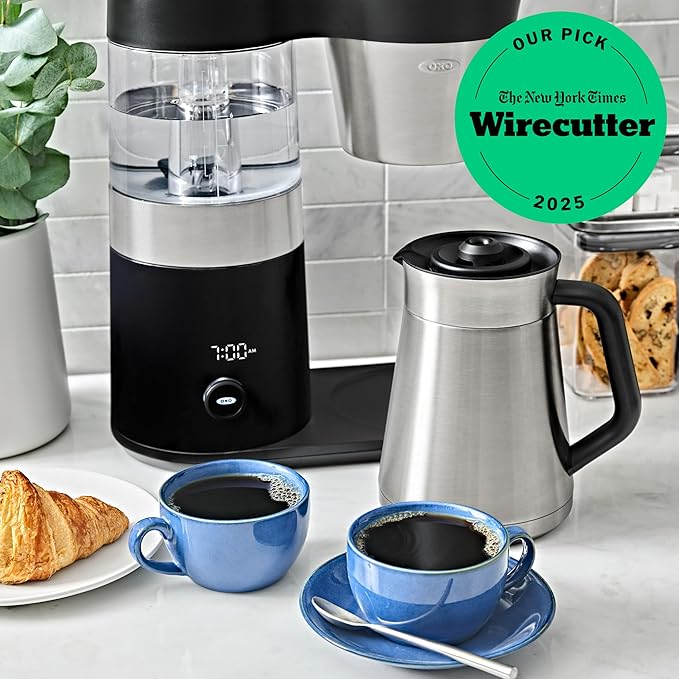 OXO Brew 9-Cup Drip Coffee Maker – Programmable Machine, Stainless Steel | Stainless Steel, Single Serve Or Full Carafe Option, SCA Certified Home Brewer, Temperature Controlled, Rainmaker Shower Head - Image 6