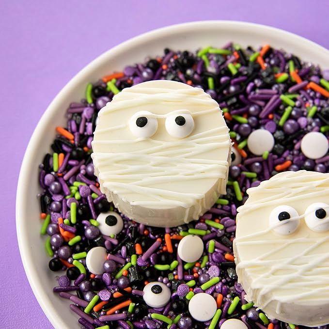 Sweets Indeed Halloween Eyeball Tacklebox – 2.53 oz Assorted Candy Eyeballs for Baking & Decorating – 18mm, 10mm & 3mm Edible Eyes for Cookies, Cupcakes & Cakes