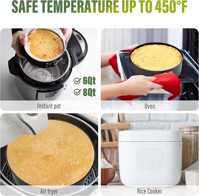 Vakoo 4+7+9 Inch Springform Pan - Nonstick, Leakproof Cheesecake Pan for Baking, Easy Release, No Parchment Paper Needed, Set of 3 - Image 6