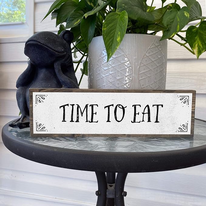 Kitchen Wood Signs (Medium - Wood And Metal, Time To Eat) - Image 7