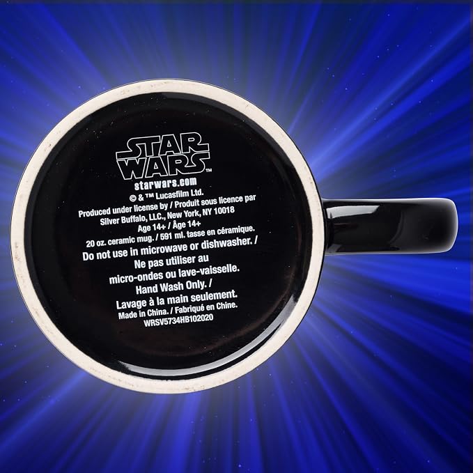 Silver Buffalo Star Wars Logo, Heat Reveal Ceramic Mug, 20oz | Coffee Cup, Boba Fett, Yoda, Luke, C-3PO, R2-D2 and Darth Vader, Stormtrooper, 0.59 Liters - Image 9