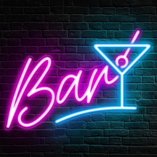 Kavaas Bar Neon Sign for Home Bar, LED Bar Sign for Man Cave Pub Cocktails Party - Best Gifts for Husband, Father, Birthday, Christmas by Kavaas