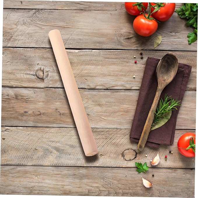 Uonlytech 10pcs Wood Rolling Pin for Baking and Dumpling Making, Smooth Non-burr Surface Wooden Dough Roller, Sturdy Khaki Baking Tool for Families and Pasta Preparation - Image 5