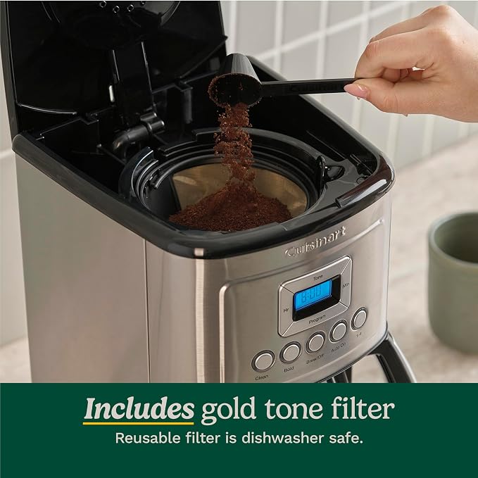 Cuisinart 12-Cup Coffee Maker, Programmable PerfecTemp Thermal Carafe Coffee Machine with 1-4 Cup Setting, Brew Strength Control and Brew Pause, Stainless Steel, DCC-3400NAS, Silver | Everyday coffee machine with 24-hour programmability, 1-4 cup settin... - Image 9