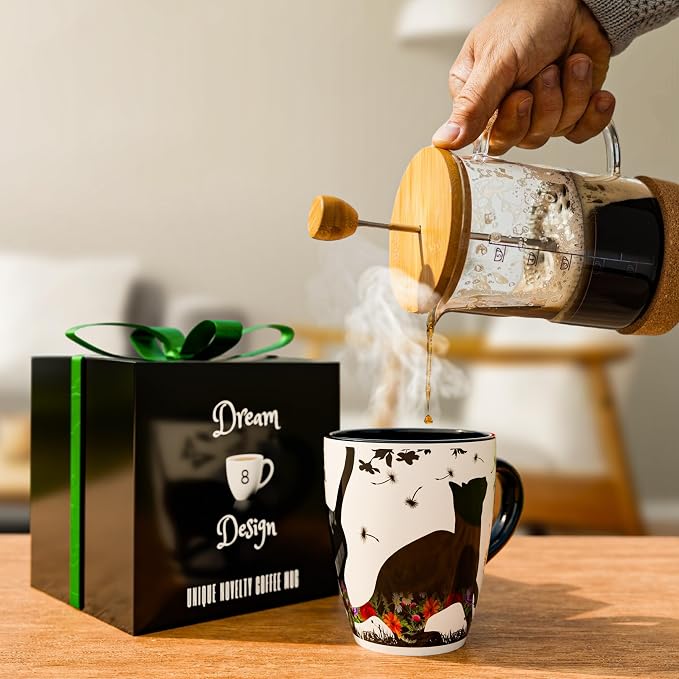 Color Changing Cat Mug for Cat Lovers 12oz | Ceramic Heat Sensitive Coffee Cup for Hot Drinks or Tea | Cute Magic Mug Gift for Women, Mom, Grandma | Perfect Christmas or Holiday Gift for Cat Lovers - Image 5