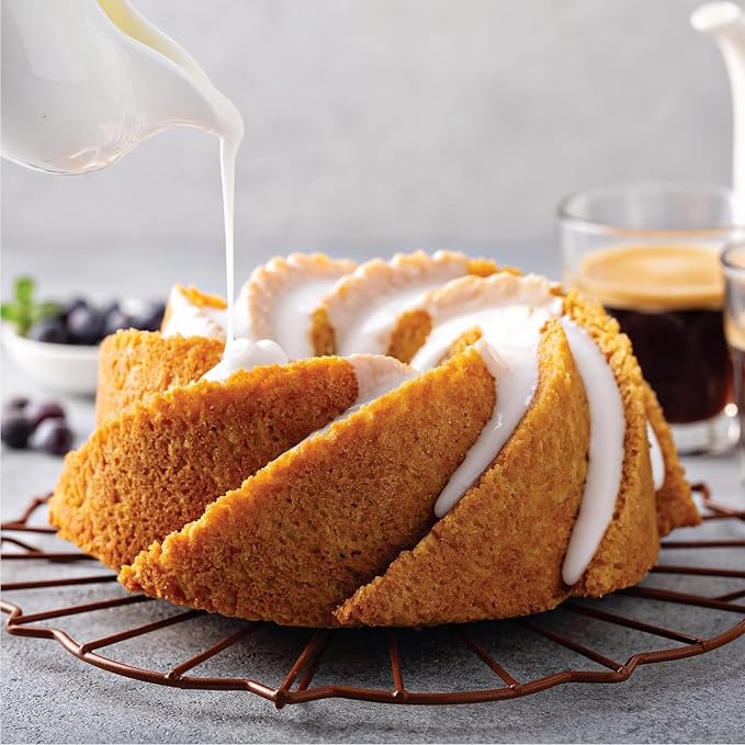 Baker's Secret Nonstick Fluted Cake Pans, Perfect for Fluted Cakes, Die Cast Aluminum Cake Pans, 2 Layers Non-stick Coating For Easy Release, Cake Pan - Cast Aluminum Collection (Marissa) - Image 5