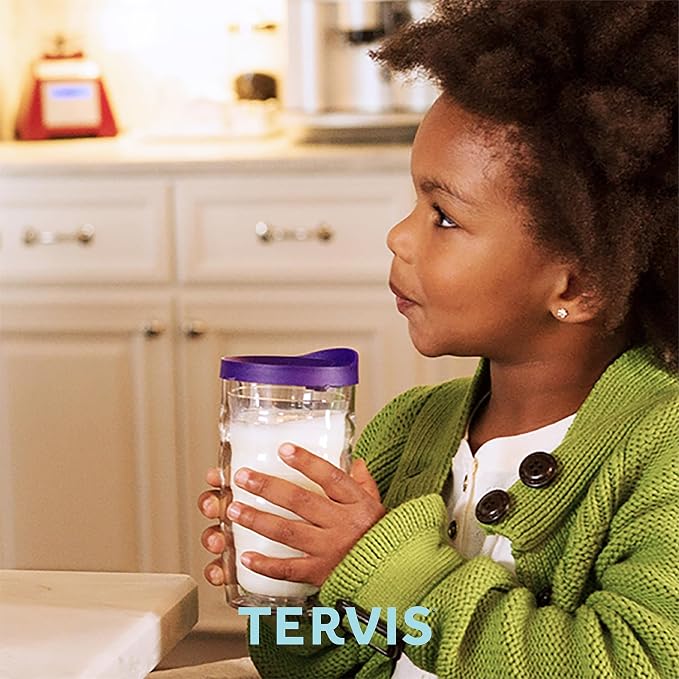Tervis Clear & Colorful Tabletop Made in USA Double Walled Insulated Tumbler Travel Cup Keeps Drinks Cold & Hot, 10oz Wavy, Clear - Image 6