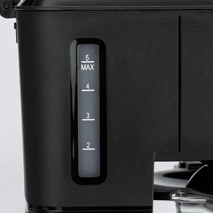 Amazon Basics 5 Cup Drip Coffee Maker with Glass Coffee Pot (0.8 Qt), Auto Shut-off, Auto Pause, Removable Filter Basket, Matte Black - Image 6