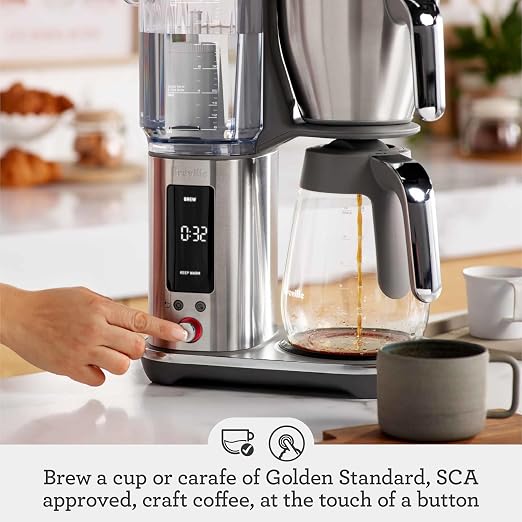 Breville BDC415BTR Luxe Brewer Glass Carafe, Black Truffle | Brew delicious hot coffee and cold brew with intuitive drip coffee machine with customizable settings | 60 fl oz capacity - Image 3