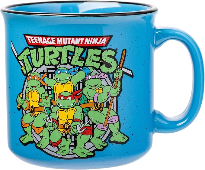 Silver Buffalo Teenage Mutant Ninja Turtles Power, Ceramic Camper Mug, 20oz | TMNT, 0.59 Liters by SilverBuffalo