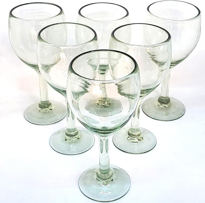 Clear 13 oz Wine Glasses (set of 6), Recycled Glass, Lead-free, Toxin-Free (13 oz Wine) - Image 5