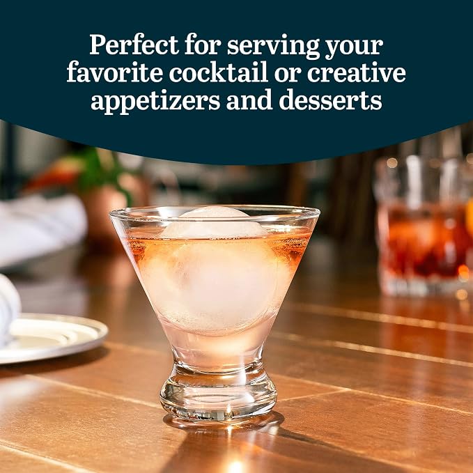 Libbey Cosmopolitan Stemless Martini Glasses Set of 12, Cocktail Cups | 8.25 oz Capacity for Cocktails, Appetizers, Desserts, and More with Stemless Design and Dishwasher-Safe Cleanup - Image 5