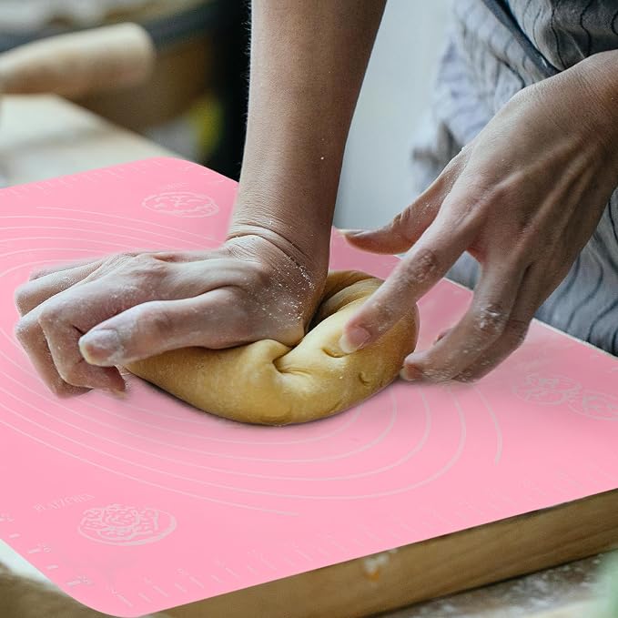 VICASKY Heat-resistant Silicone Baking Mat with Strong Adhesion to Countertop Easy to Maintain Dough Rolling Mat for Bread and Handmade Noodles for Novice Bakers Style - Image 6