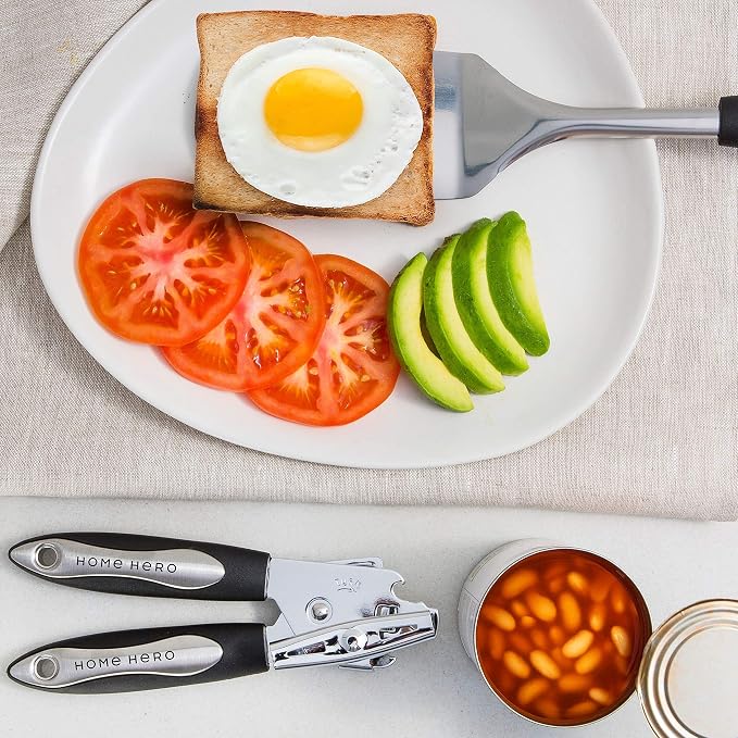 Home Hero Stainless Steel Kitchen Utensils Set - Heat-Resistant Silicone & Nonstick Tools - Durable Stainless Steel Kitchen Gadgets - Complete Kit Measuring Cups & Spoons - 41-Piece Set | Heat-Resistant Stainless Steel Kitchen Utensil Set - Measuring C... - Image 4