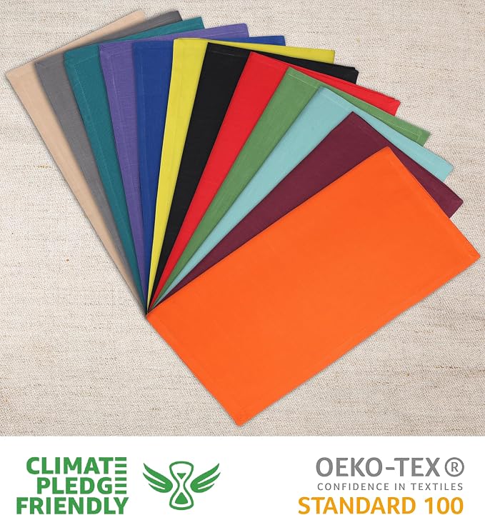 Urban Villa Cloth Napkins Cotton 20x20 (Set of 12) Multi - Image 3