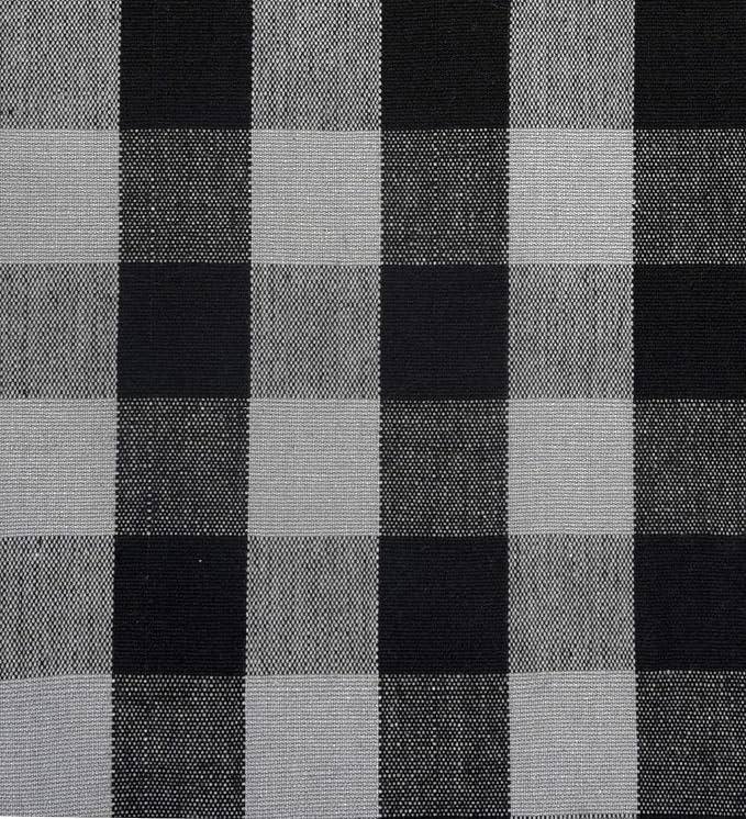 Urban Villa Cloth Napkins Cotton 20x20 (Set of 4) Grey/Black Checks - Image 4