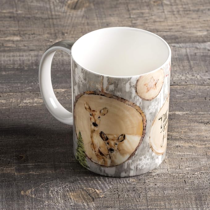 Maison d' Hermine Coffee Mug with Handles Tea Cups (12 Ounce, Pack of 1) | Fine Bone China Coffee Mugs for Hot Beverages Cappuccino Latte Home Restaurant Hotel Spring Summer -Mountain Life - Winteralp - Image 8