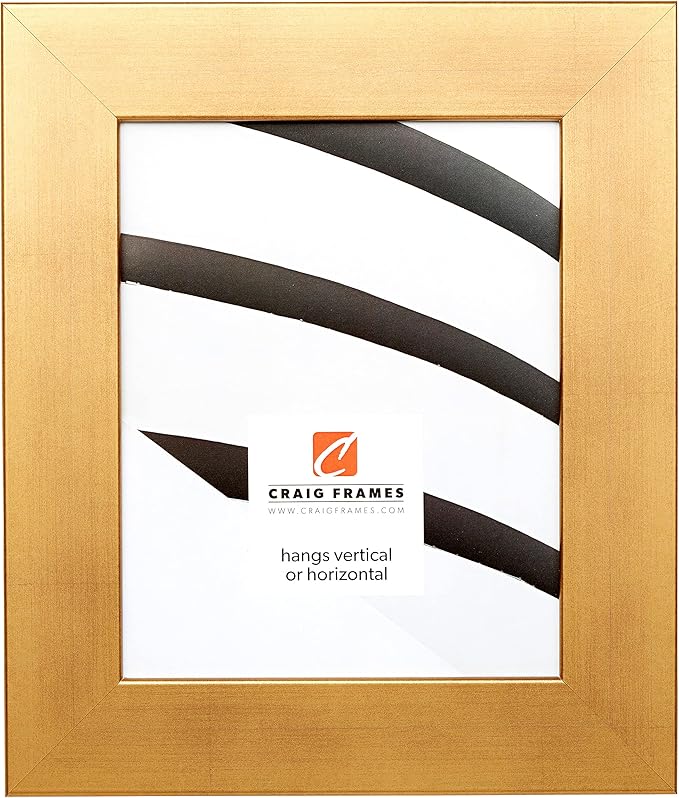 Craig Frames 14x22 Antique Gold Picture Frame for Posters and Gallery Wall | Lightweight shatter resistant acrylic facing with a rigid backing board, made in the USA - Image 3