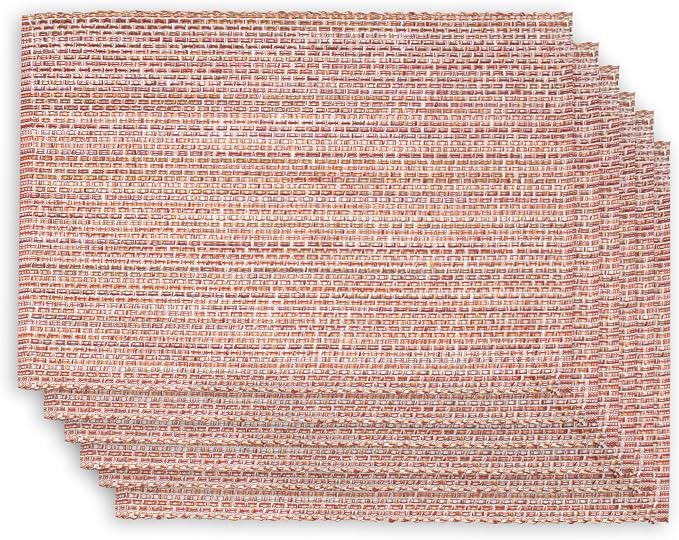 Urban Villa Two Tone Placemat Cotton Tablemat 14x20 (Set of 6) Fall by CottonTrends