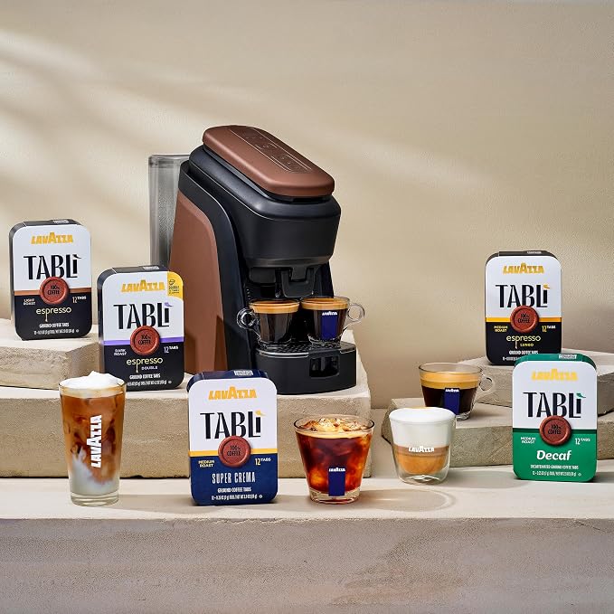 Lavazza Tabli Espresso Machine, works with 100% Coffee Tabs (Brown) | Single-serve espresso system. Tabli 100% Coffee Tabs compatibility. Easily brew an espresso, lungo, or double shot. - Image 12