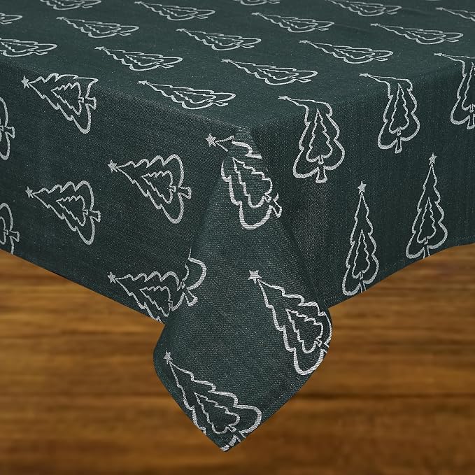 Urban Villa Tablecloth Cotton Tabletop 60x102 (8-10 Seats) Jaqrd Tree by CottonTrends