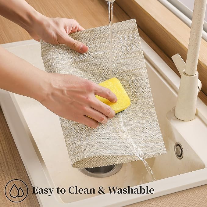 Leetaltree Wheat Placemats Set of 6 - Heat Resistant Non-Slip Place mats for Dining Table, Washable Durable PVC Vinyl Woven Table Mats（Wheat, 6） - Image 6