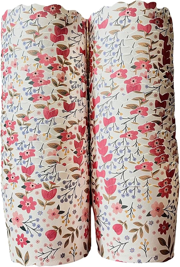Paper Baking Cups, Greaseproof Disposable Cupcake Liners (Large Cups (50-Pack), Floral) by Bake-In-Cup