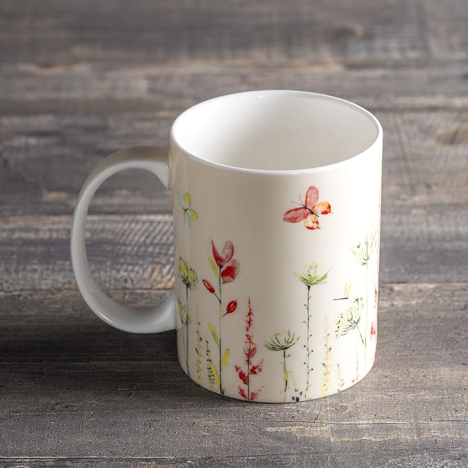 Maison d' Hermine Coffee Mug with Handles Tea Cups (15 Ounce, Pack of 1) | Fine Bone China Coffee Mugs for Hot Beverages Cappuccino Latte Home Restaurant Hotel Spring Summer -Botanical Fresh - Meadow - Image 8