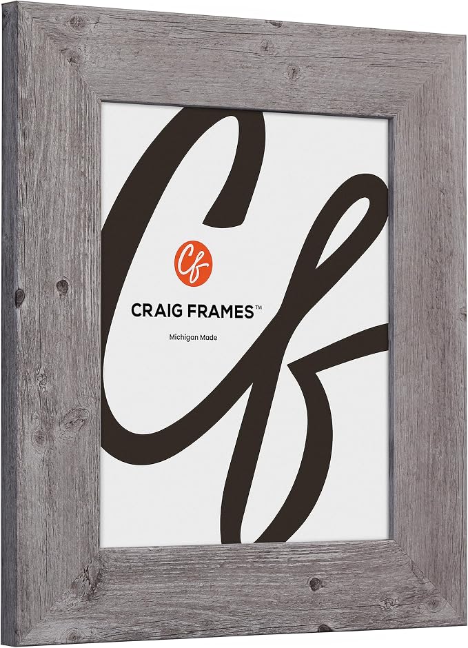 Craig Frames 6x11 Grey Oak Picture Frame for Posters and Gallery Wall | Displays photos and prints behind clear glass, ready to hang, made in the USA - Image 3