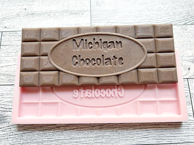 Personalized Chocolate Bar Silicone Mold, Thin Bar Design, Food-Grade, Custom Text Silicone Mold for DIY Handmade Candy or Wax Melt Snap Bars, Made in the USA