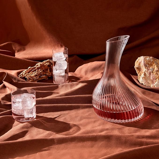 NUDE Whiskey Glasses Set of 4 DOF – 13.25 oz Premium Lead-Free Crystal Old Fashioned Rocks Glasses for Whisky, Scotch & Bourbon – Subtle Curved Base, Dishwasher Safe Barware - Image 8