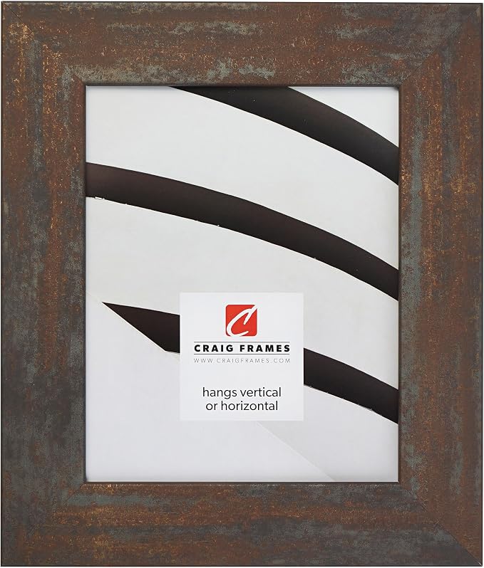 Craig Frames 12x36 Weathered Steel Poster Frame for Posters and Wall Decor | Lightweight shatter resistant acrylic facing with a rigid backing board, made in the USA by CraigFrames
