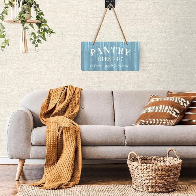 Pantry Room Decor Pantry Sign Wall Decor for Kitchen Pantry Hanging Sign Farmhouse Kitchen Wall Sign for Home Restaurant Coffee Shop Wall Art Sign Vintage Pantry Decoration 10x5 Inch - Image 6