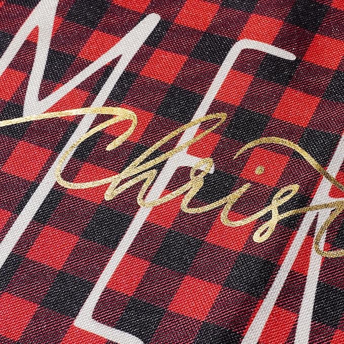 ONWAY Christmas Buffalo Plaid Red Black Table Runner Gold Winter Holiday Xmas Kitchen Dining Farmhouse Table Decor for Indoor Outdoor Home Party Decorations 13x72 Inch - Image 6
