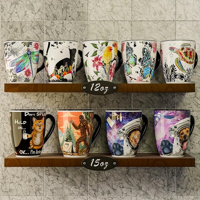 Color Changing Astronaut Cat Coffee Mug 15oz – Heat Sensitive Space Cup with Galaxy Reveal – Funny Novelty Gift, Magic Mug, Unique Cosmic Collectible and gift for Cat Lovers, Christmas & Birthday - Image 8