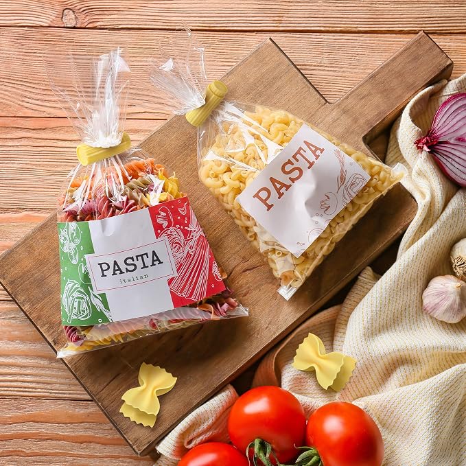Genuine Fred SNACKARONI Pasta Bag Clips, Set of 4, Two Styles Farfalle and Rigatoni, Squeeze and Lock Bread Bag Clip, Spring-Loaded Clips, Fun Food Storage and Kitchen Accessories - Image 3